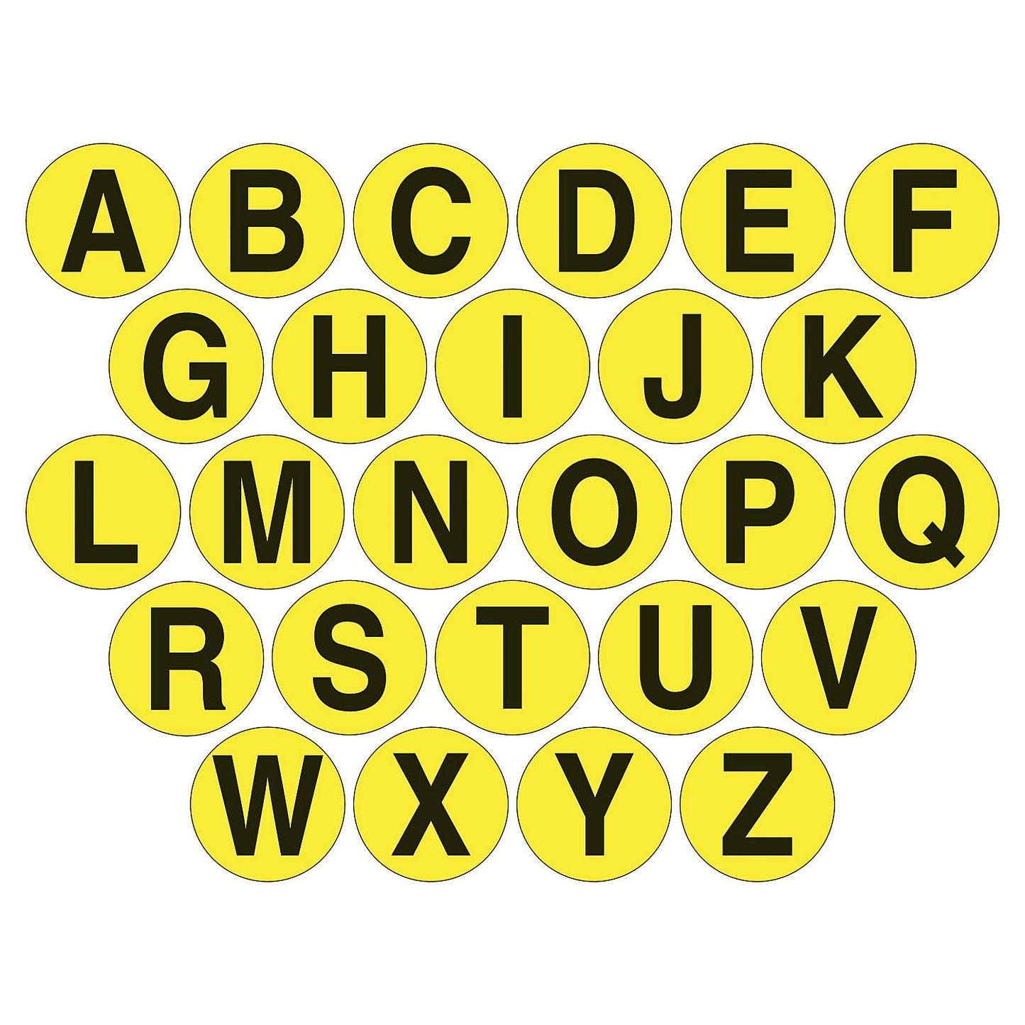 PVC floor markings, set of letters, pack of 26, letter A - Z.