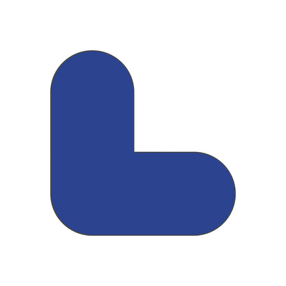 PVC floor markings, L shape, pack of 10, blue.