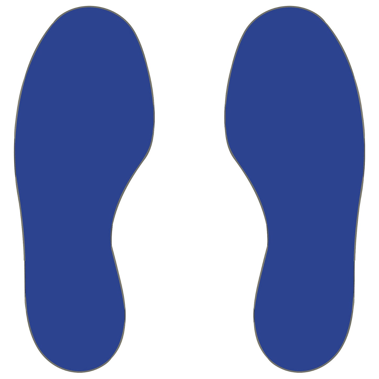 PVC floor markings, feet, 25 right / 25 left, pack of 50, blue.