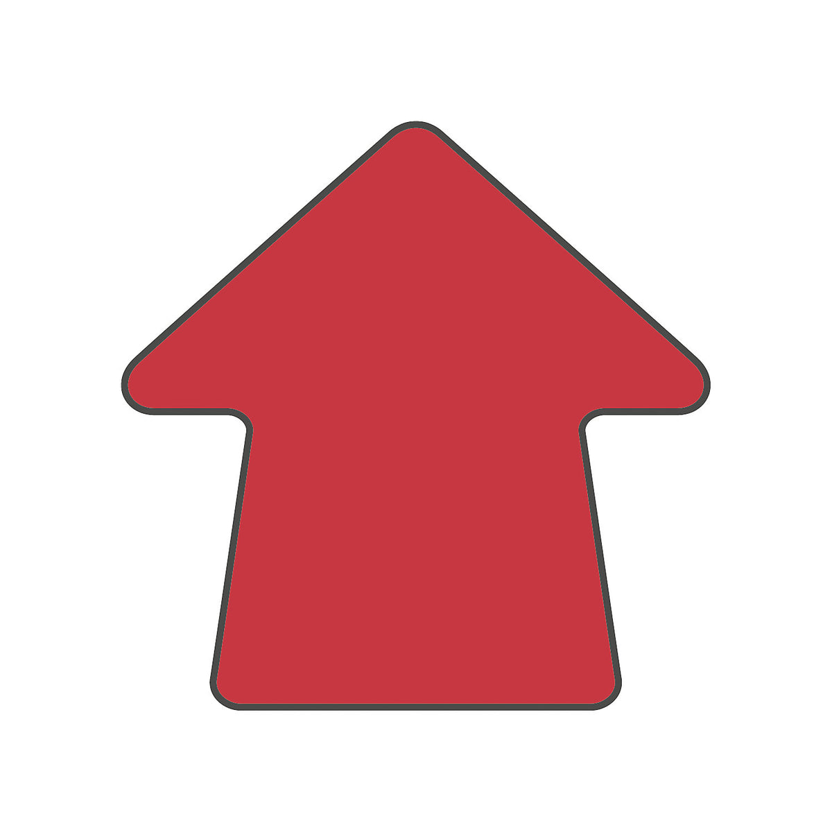 PVC floor markings, arrow shape, pack of 100, red.