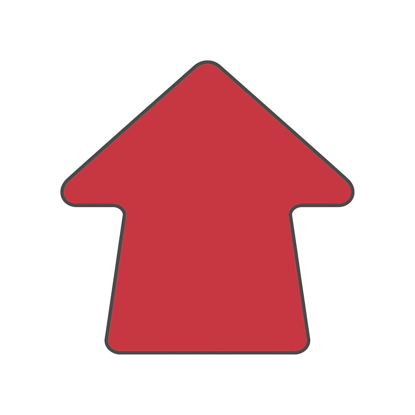 PVC floor markings, arrow shape, pack of 100, red.