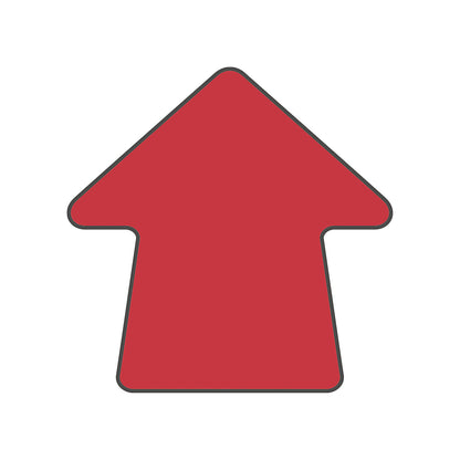 PVC floor markings, arrow shape, pack of 100, red.