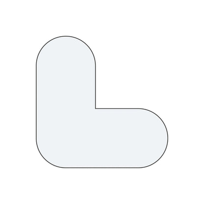 PVC floor markings, L shape, pack of 10, white.