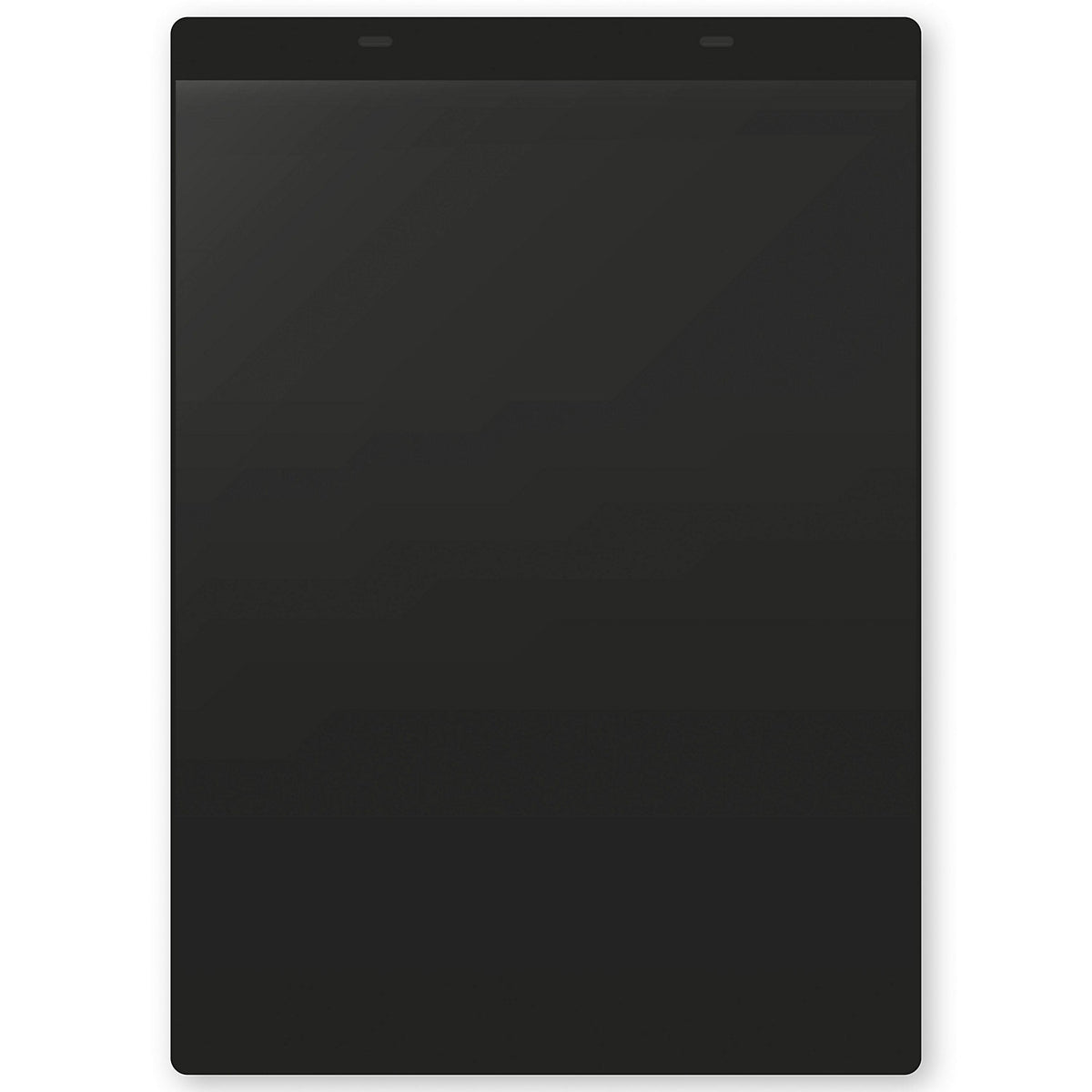 Document pouches, self adhesive, A4 portrait, pack of 50, black.