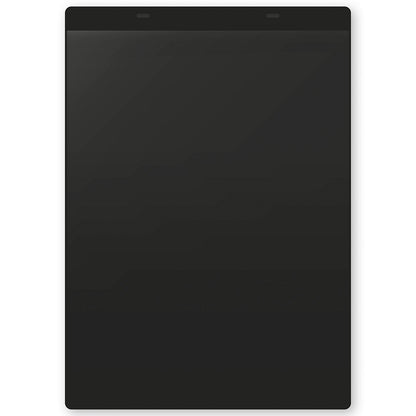 Document pouches, self adhesive, A4 portrait, pack of 50, black.