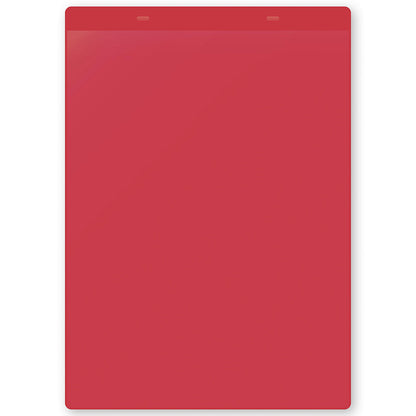Document pouches, self adhesive, A4 portrait, pack of 10, red.