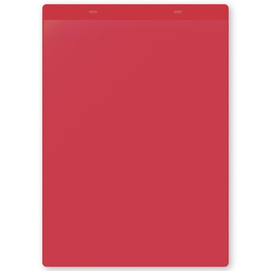 Document pouches, self adhesive, A4 portrait, pack of 50, red.