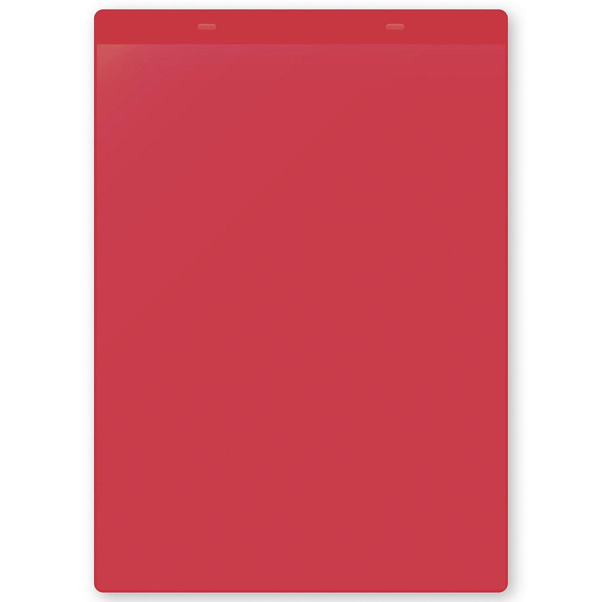 Document pouches, self adhesive, A4 portrait, pack of 50, red.