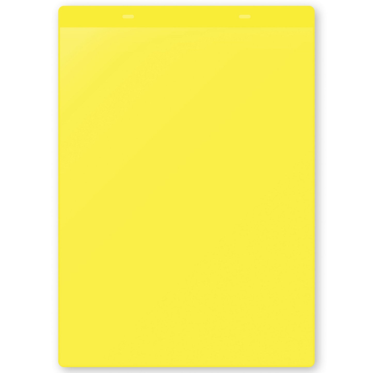 Document pouches, self adhesive, A4 portrait, pack of 10, yellow.