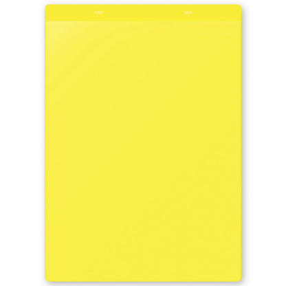 Document pouches, self adhesive, A4 portrait, pack of 10, yellow.