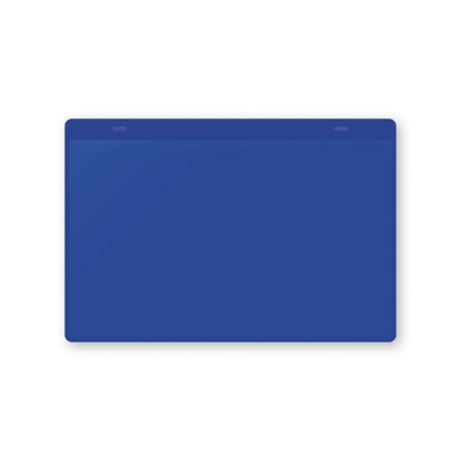 Document pouches, self adhesive, A5 landscape, pack of 10, blue.