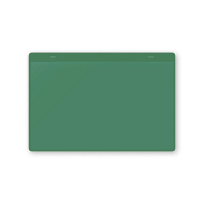 Document pouches, self adhesive, A5 landscape, pack of 50, green.