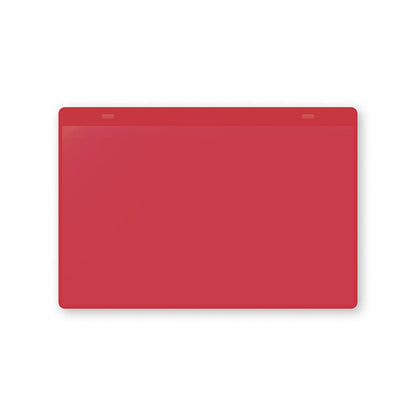 Document pouches, self adhesive, A5 landscape, pack of 10, red.