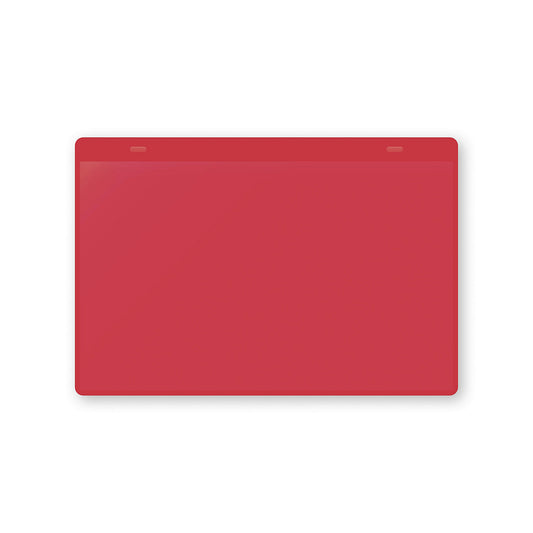Document pouches, self adhesive, A5 landscape, pack of 10, red.