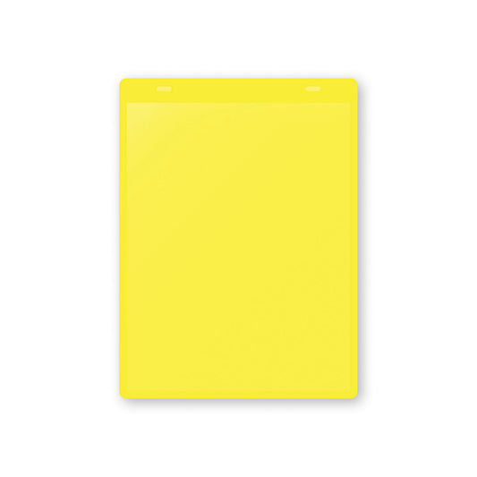 Document pouches, self adhesive, A5 portrait, pack of 50, yellow.