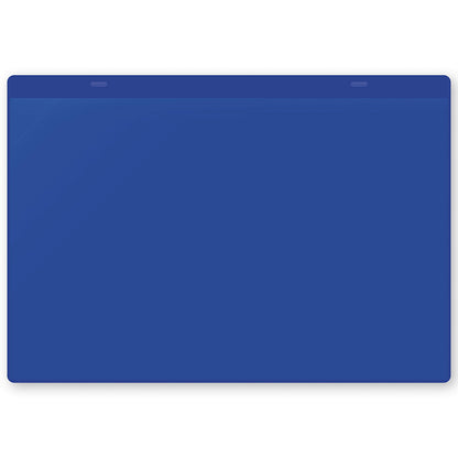 Document pouches, magnetic, A4 landscape, pack of 10, blue.