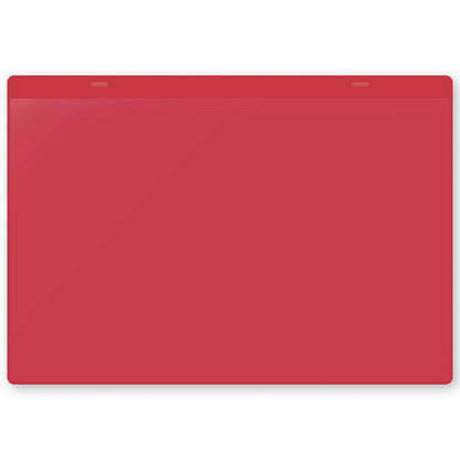 Document pouches, magnetic, A4 landscape, pack of 10, red.