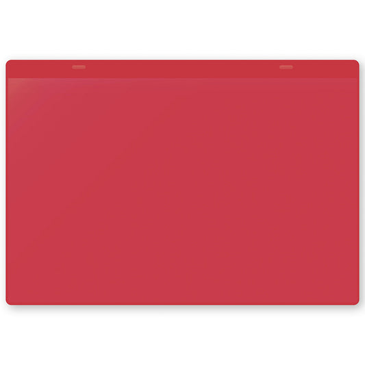 Document pouches, magnetic, A4 landscape, pack of 10, red.