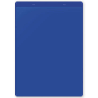 Document pouches, magnetic, A4 portrait, pack of 10, blue.