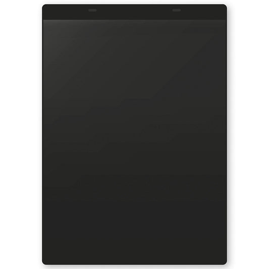 Document pouches, magnetic, A4 portrait, pack of 10, black.