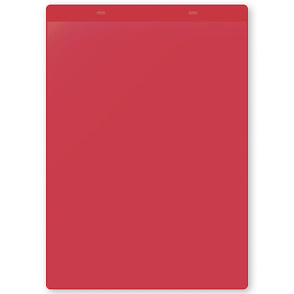 Document pouches, magnetic, A4 portrait, pack of 10, red.