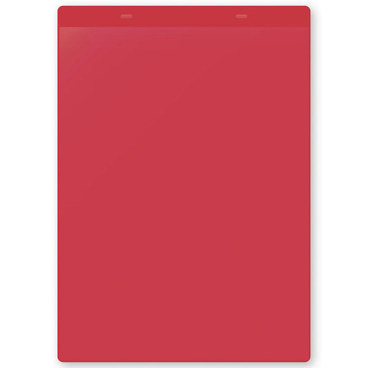 Document pouches, magnetic, A4 portrait, pack of 10, red.