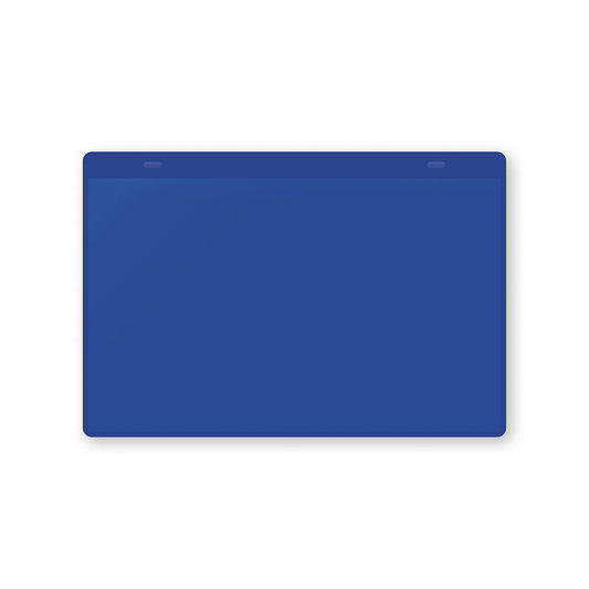 Document pouches, magnetic, A5 landscape, pack of 10, blue.