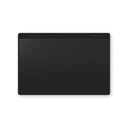 Document pouches, magnetic, A5 landscape, pack of 10, black.