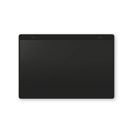 Document pouches, magnetic, A5 landscape, pack of 10, black.