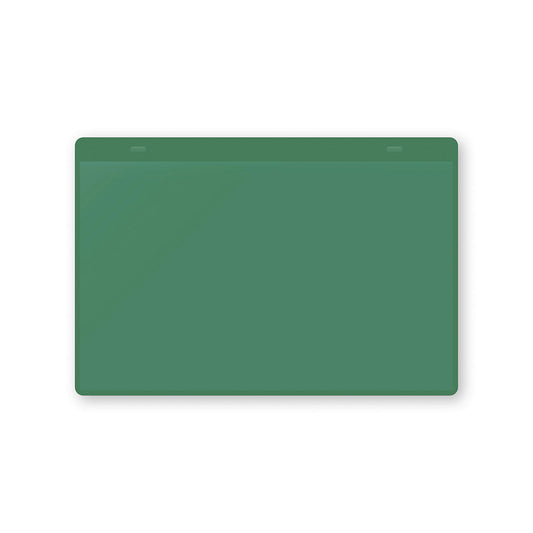 Document pouches, magnetic, A5 landscape, pack of 10, green.