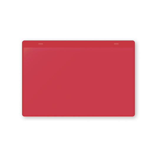 Document pouches, magnetic, A5 landscape, pack of 10, red.
