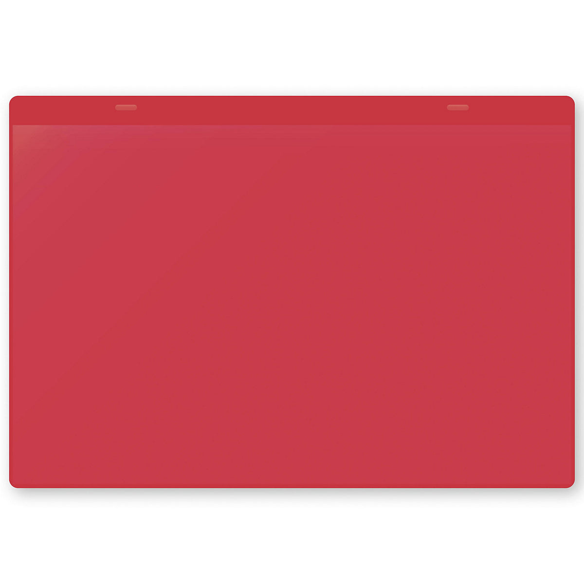 Document pouches with suspension tabs, A4 landscape, pack of 10, red.