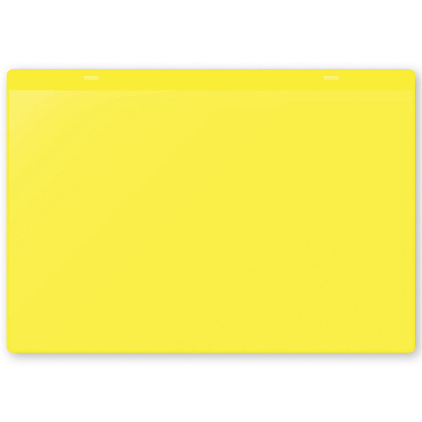 Document pouches with suspension tabs, A4 landscape, pack of 10, yellow.
