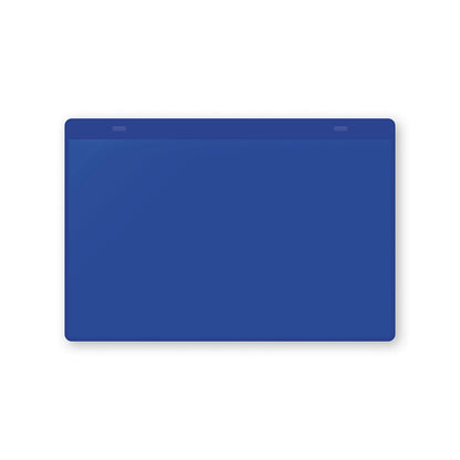 Document pouches with suspension tabs, A5 landscape, pack of 10, blue.