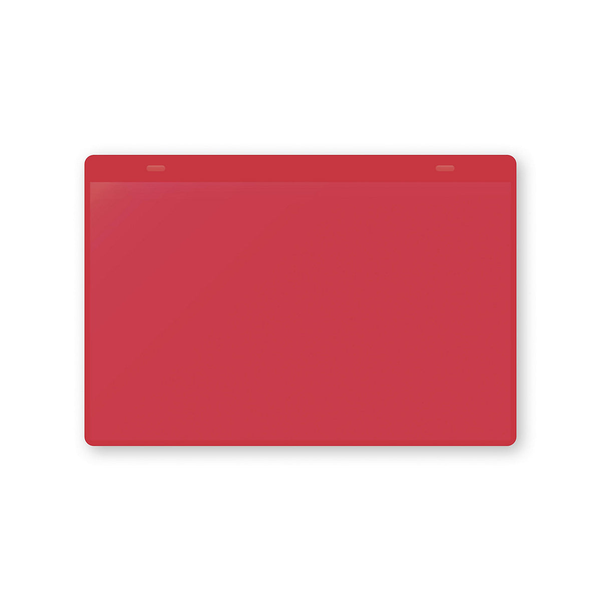 Document pouches with suspension tabs, A5 landscape, pack of 10, red.
