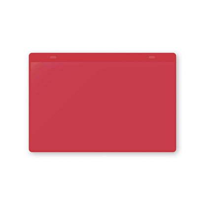 Document pouches with suspension tabs, A5 landscape, pack of 10, red.