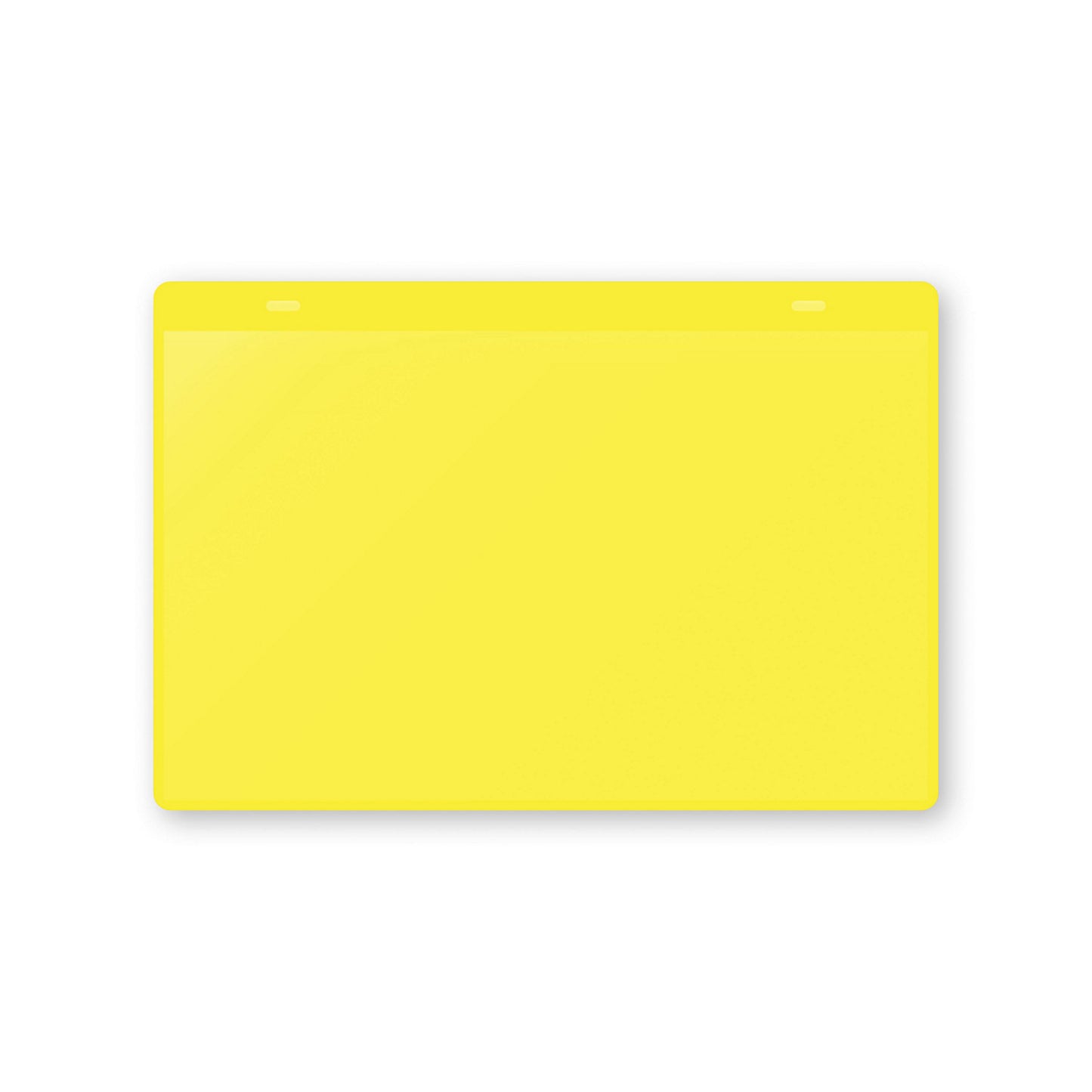 Document pouches with suspension tabs, A5 landscape, pack of 50, yellow.