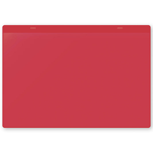Document pouches, magnetic, A4 landscape, pack of 50, red.