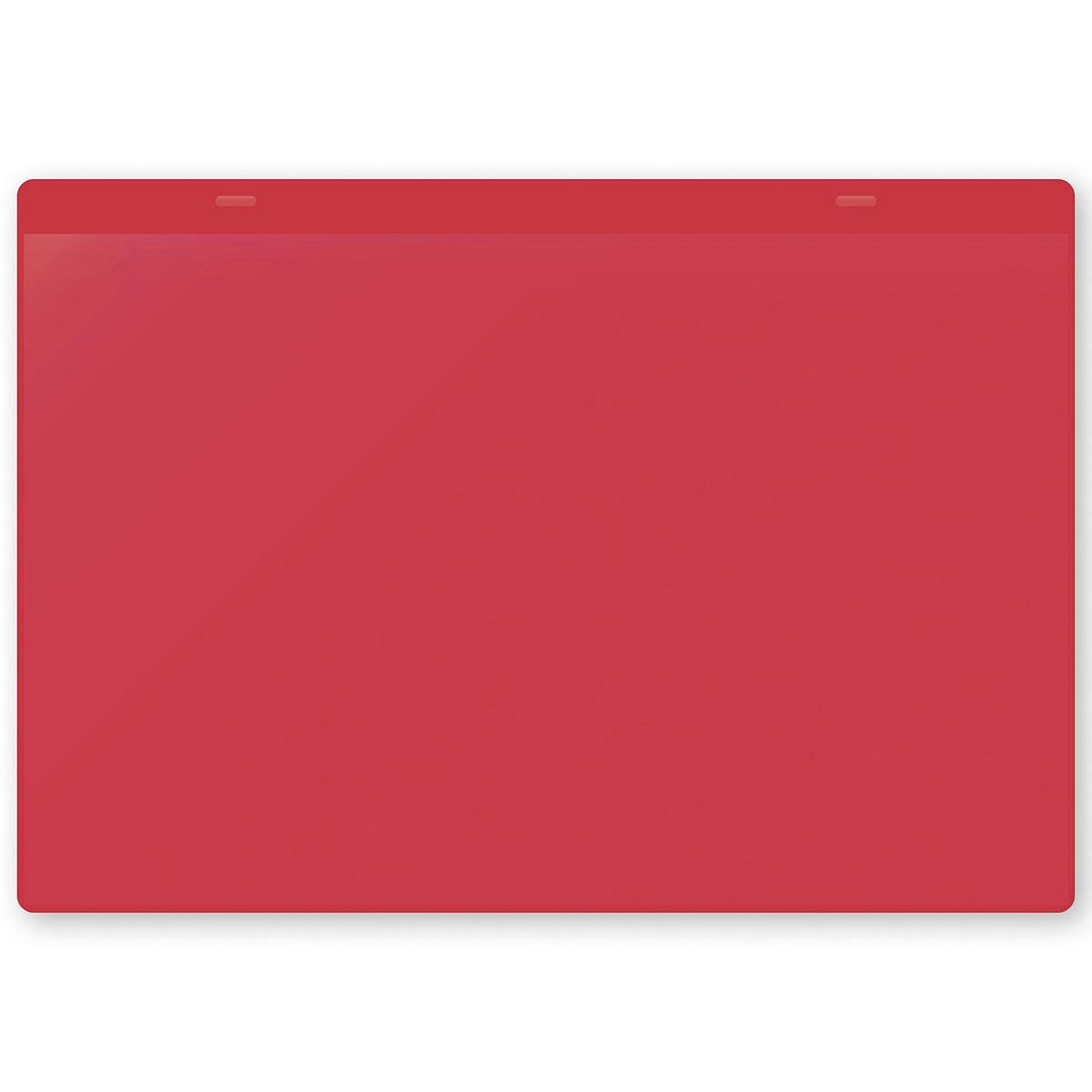 Document pouches, magnetic, A4 landscape, pack of 50, red.