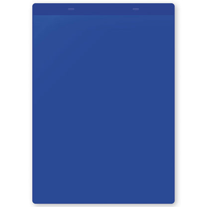 Document pouches, magnetic, A4 portrait, pack of 50, blue.