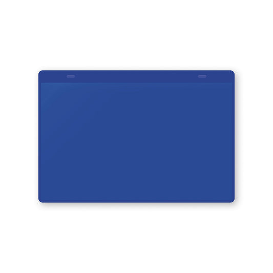 Document pouches, magnetic, A5 landscape, pack of 50, blue.