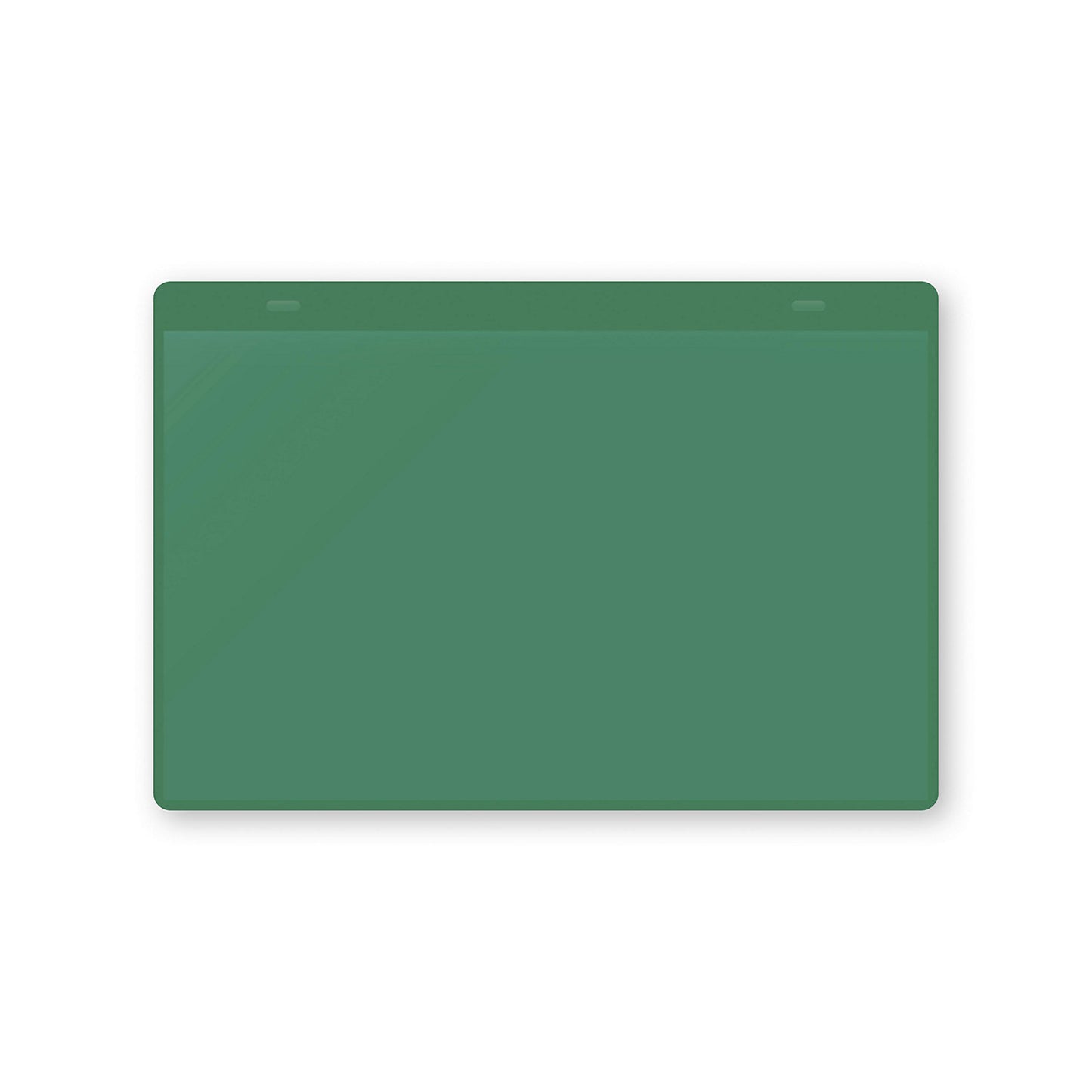 Document pouches, magnetic, A5 landscape, pack of 50, green.