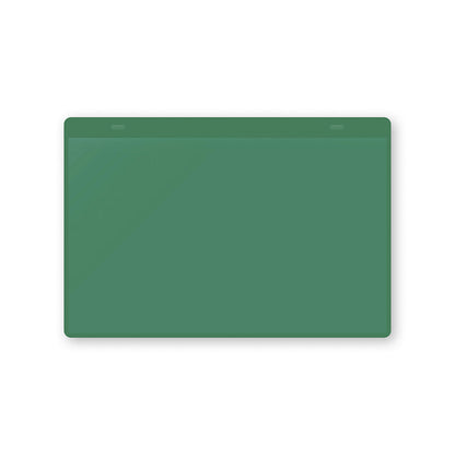 Document pouches, magnetic, A5 landscape, pack of 50, green.