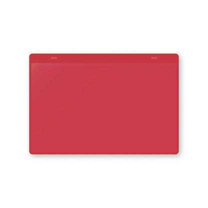 Document pouches, magnetic, A5 landscape, pack of 50, red.