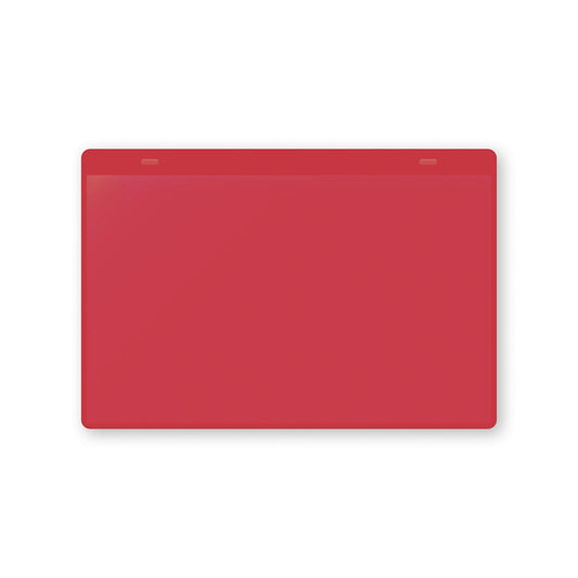 Document pouches, magnetic, A5 landscape, pack of 50, red.