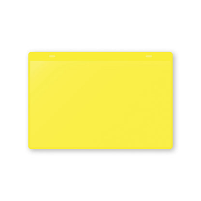 Document pouches, magnetic, A5 landscape, pack of 50, yellow.