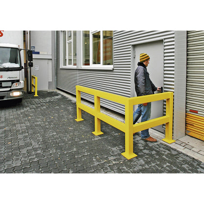 Post for XL-Line safety railing, for outdoor use, height 1000 mm, bollard.