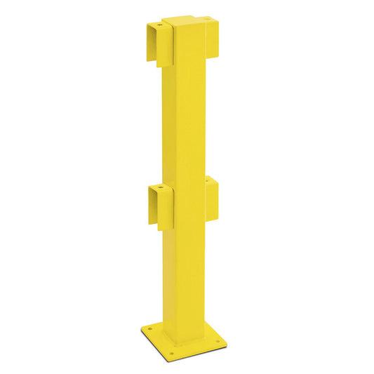 Post for XL-Line safety railing, for indoor use, height 1000 mm, centre post.