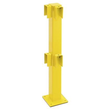 Post for XL-Line safety railing, for indoor use, height 1000 mm, corner post.