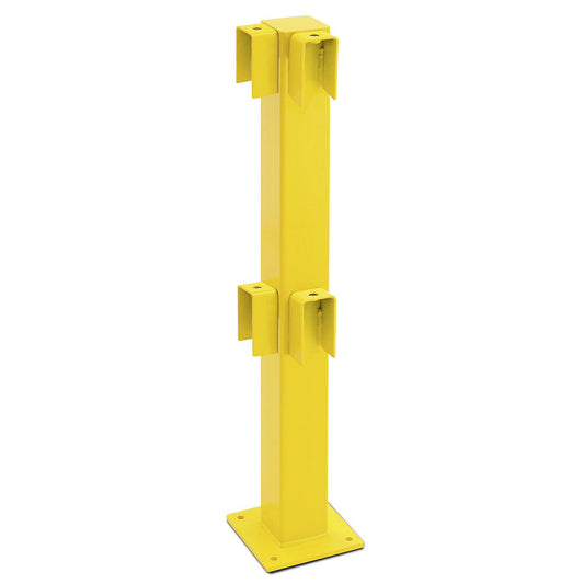 Post for XL-Line safety railing, for indoor use, height 1000 mm, corner post.